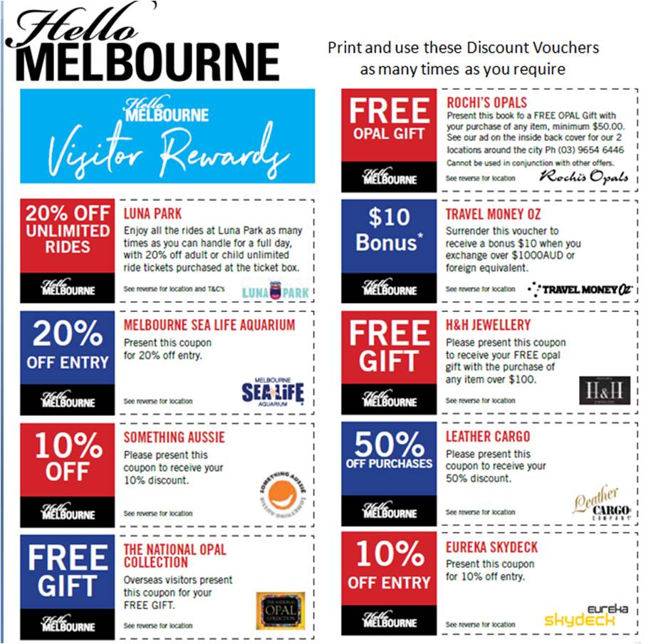 Visitor Rewards | Hello Melbourne